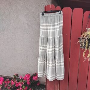 Chic Striped Black and White Maxi Skirt Size Large